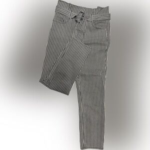 Frame Denim Black and White Striped Pants | Sz 28